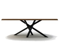 Table à manger réglable en bois massif de luxe industriel pour hôtel, appartement, bureau multifonctionnel