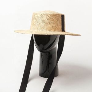 Chapeau Canotier en Paille Naturelle Personnalisé de Haute Qualité Nouveauté Été <span class=keywords><strong>2022</strong></span> avec Ruban de Mentonnière pour Fête en Plein Air, Voyage, Usage Quotidien Décontracté – Style Image - Product Image 4