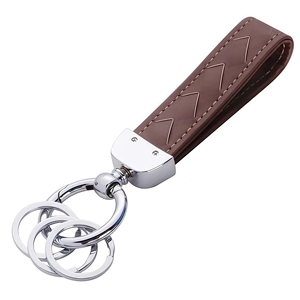 Wholesale Logo Plain Key Holder Ring Chain <strong>Leather</strong> Keychain Luxury Metal Key Holder Genuine <strong>Leather</strong> Keychain <strong>Keyring</strong> - Product Image 4