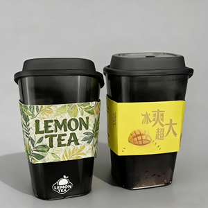 Gobelets en plastique PP rigide pour thé au lait à bulles, jus, avec couvercles, design de logo personnalisé, 360/500/700 ml - Product Image 3