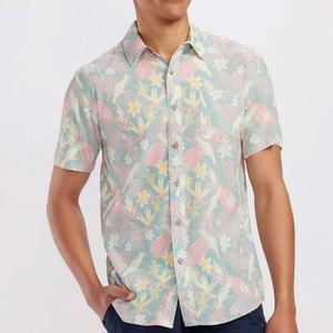 Camisa Hawaiana de Hombre con Botones y Solapa, Transpirable y Suave al Tacto, Camisa de Lino Personalizada - Product Image 3