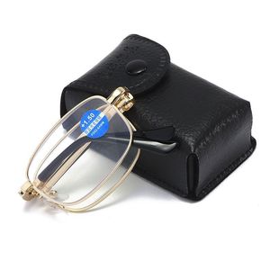 <span class=keywords><strong>Lunettes</strong></span> de Lecture Pliantes de Mode Presbytie Bifocales Anti-Lumière Bleue pour Hommes avec Étui - Product Image 1