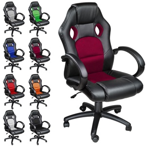 Đen xanh Xoay Bàn Máy Tính Tịch Seat Racing Máy Tính Chơi Game Ghế Văn Phòng Điều Hành Xoay Có Thể Điều Chỉnh + Độn Tay Vịn - Product Image 6