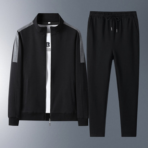 Traje Casual de Otoño/Primavera para Hombre de Talla Grande, Estilo Vintage con Estampado de Leopardo, 100% Nailon, Dos Piezas con Pantalones, para Hombres de Mediana Edad y Mayores - Product Image 6