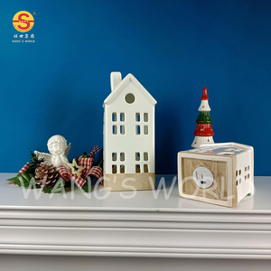 Luz Led nocturna de cerámica para <span class=keywords><strong>casa</strong></span>, luz blanca de porcelana iluminada para Navidad - Product Image 3