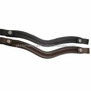 ช่องเปล่าทุกรูปร่างและขนาดหนังแท้สีดำฮาวานาหรือสีน้ำตาลเสร็จสิ้นสายรัดคิ้วม้าพร้อมแผ่นรองนุ่มและสแน็ปสำหรับลูป - Product Image 1