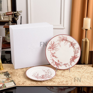 Ensemble de vaisselle peinte à la main, mug en céramique Lys de l'orchidée, vaisselle et assiettes en gros - Product Image 3