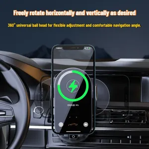 Nouveau <span class=keywords><strong>chargeur</strong></span> de <span class=keywords><strong>voiture</strong></span> sans fil à charge rapide 66W, support de téléphone intelligent à <span class=keywords><strong>induction</strong></span> pour grille d'aération, compatible iPhone Samsung <span class=keywords><strong>Huawei</strong></span> Xiaomi, accessoires auto - Product Image 3
