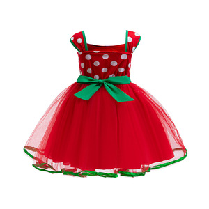 BAIGE Nuovo <span class=keywords><strong>Vestito</strong></span> Principessa Mickey <span class=keywords><strong>Minnie</strong></span> a Pois per Bambine, Abbigliamento Intero con Colletto a O e Pizzo Dolce - Product Image 3