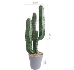 Mur végétal artificiel en pot, résistant aux UV, fleurs décoratives, couronnes et plantes, fausse décoration, grand cactus artificiel en pot - Product Image 6