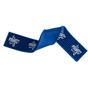 Tapete de Barra de Silicona Flexible Azul con Logotipo Personalizado, Enrollable, Antideslizante, con Textura de Puntos, para Bares de Cócteles - Product Image 2