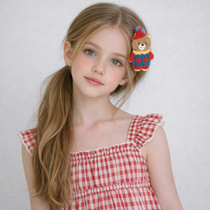ファッション動物赤ちゃん女の子のためのクマのヘアクリップかわいい甘いカワイイ子供のためのスナップクリップ子供のための子供のヘアアクセサリー中国のサプライヤー - Product Image 3