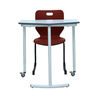 Conjunto de Sillas y Escritorios Individuales para Estudiantes, Muebles Escolares para el Aula