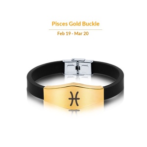 Bracelets en silicone sportifs personnalisés avec signe du zodiaque, style européen et américain, tendance, pour hommes, femmes et couples, en stock - Product Image 6