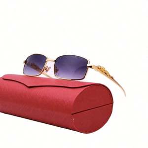 Lunettes de soleil de créateur 2022, marque célèbre, avec boîte, nouvelle qualité supérieure, lunettes PantherMetal, luxe, hommes femmes, petite monture. - Product Image 3