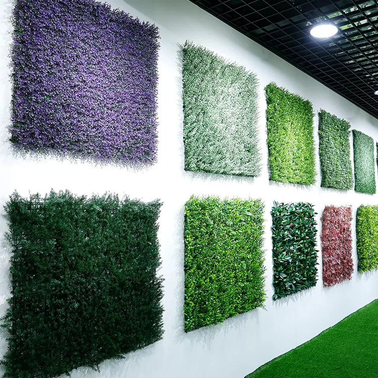 Yüksek kaliteli suni UV korumalı yeşillik Fern plastik 3D açık dekoratif yeşil zemin yapay çim duvar