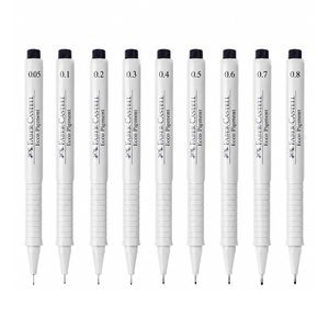 Penna per Contorni Impermeabile Faber-Castell con Punta a Ago per Disegno <span class=keywords><strong>Manga</strong></span>/Anime, Finitura Bordi Neri, Schizzi Semplici - Product Image 1