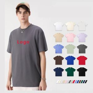 Camisetas Blancas Personalizadas con Logotipo del Fabricante, Estilo Vintage, Talla Grande para Hombre, 230 Gramos - Product Image 1