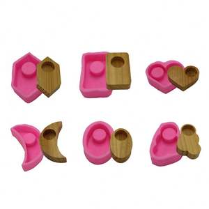 6 Simple Classique Géométrique Losange Carré Coeur Demi Lune Forme Ovale DIY Silicone Bougie Pot Mini Plante Pot De Fleur Moule - Product Image 5