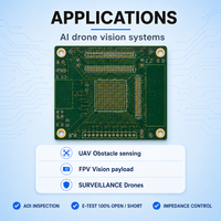Carte de vision IA pour drone - PCB nu - Assemblage PCBA multicouche personnalisé - Service de conception de cartes électroniques pour systèmes d'imagerie aérienne
