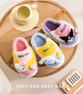 Meilleure vente de haute qualité Cartoon & Anime mignon pantoufles en peluche maison Couple pantoufles chaussures intérieur cadeau de noël