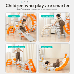 Di động trong nhà cảm giác tích hợp đào tạo Đồ chơi nhựa đồ chơi học tập leo mái vòm và trượt cho trẻ em độ tuổi từ 2 đến 6 năm - Product Image 2