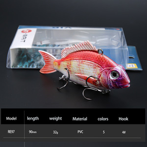 Esca Rigida Snapper VIB Multi-misura Multi-colore, Esca Viva in Plastica con Ganci, Rivestimento Stampato in 3D, Esca Bionica <span class=keywords><strong>per</strong></span> <span class=keywords><strong>Pesca</strong></span>, Articolo Transfrontaliero - Product Image 2