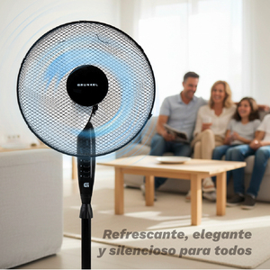 Ventilatore a piedistallo 165RNG 50W Nero 3 velocità Base rotonda - Product Image 2