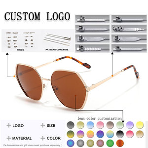 Gafas de Sol Unisex con Marco Metálico Octagonal, Lentes Degradados en Morado, Protección UV400, Estilo Moderno para Adultos - Product Image 2