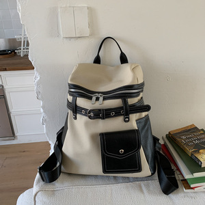Nouveau Sac Fourre-tout Tendance Femme 2025 – Style Décontracté Bicolore Grande Capacité pour Étudiantes - Product Image 4