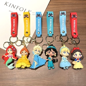Llavero de Silicona con Diseño de la <span class=keywords><strong>Princesa</strong></span> Elsa de Dibujos Animados, Colgante de <span class=keywords><strong>Muñeca</strong></span> de Blancanieves, Exquisito para Niñas - Product Image 1