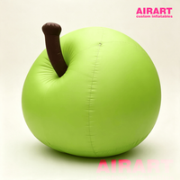 Statue publicitaire gonflable Pomme Verte pour la décoration d'événements en centre commercial, Ballon gonflable vert personnalisé pour idées de fêtes