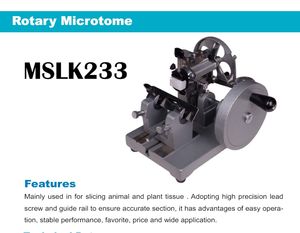 सस्ता मेडिकल उपभोज्य लैब स्टेनलेस स्टील पैथोलॉजी टिशू माइक्रोटोम ब्लेड होल्डर मैनुअल रोटरी माइक्रोटोम - Product Image 4