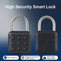 Cadenas intelligent à empreinte digitale |   Serrure numérique étanche IP65/IP67 |   Mini-serrure portable en alliage de zinc pour armoires, bagages et utilisation en extérieur