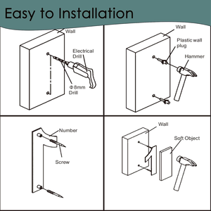 Números de Casa Modernos Autoluminosos, 4 Dígitos, Acero Inoxidable, Brillan en la Oscuridad, Letrero con Números de Dirección - Product Image 6