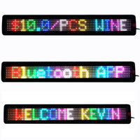 Pantalla de visualización LED Hd a todo color, inalámbrica, Bluetooth, coche, pantalla de información de una sola línea, operación de teléfono móvil