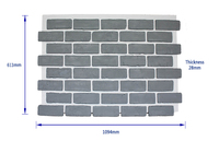 Panneau mural en briques décoratives NEU Luxury PU Faux Brick, ignifuge, imperméable, résistant au froid, pour extérieur