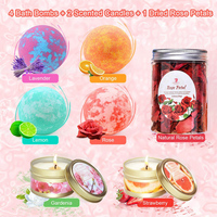 Kit de fabrication de bombes de bain et de savon antiseptique solide Paquet de bougies bio faites à la main avec tablette de bain et miroir pour adultes
