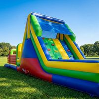Parcours d'obstacles gonflable commercial extérieur pour adultes, jeux de fête gonflables pour enfants