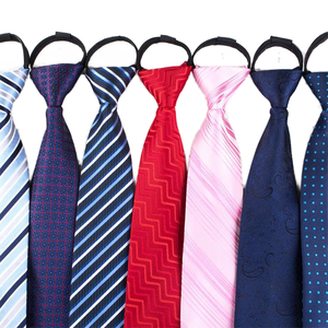 Wholesale Dot Stripe Pattern Multi Color Polyester <strong>Zipper</strong> Neckties Zip Neck <strong>Ties</strong> for Men - Product Image 1