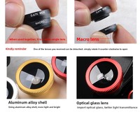 Factory Wholesale 3-in-1 Fisheye Wide-Angle Macro Phone Lens Magnifier 180 Fisheye and Macro Selfie Kit