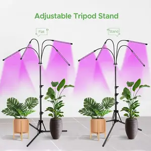 조정가능한 40w 80LED 4 맨 위 Dimmable Led 식물 지면 입상 삼각 대를 가진 빛을 성장하십시오