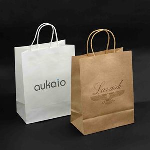 Eco-friendly Recyclable Custom Logo Printed Boutique Paper Shopping <b>Bags</b> <b>Sweet</b> Bread Packaging Kraft <b>Bags</b> for Small Business - Product Image 6