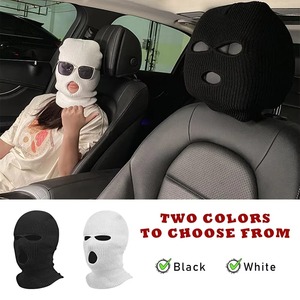 Balaclava noire en tricot à 3 trous, masque facial complet pour le cyclisme et les sports de plein air - Product Image 3