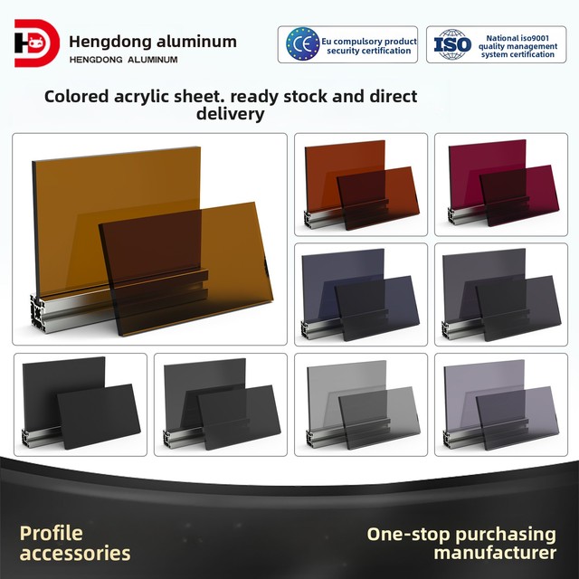 Colorful Acrylic Board Black Tea Color Organic Glass Semi-transparent Red Orange Yellow Green Blue White Plastic PC Board