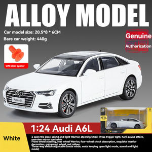 Licencia genuina Diecast Model Cars 1:24 aleación modelo coche Aodi A6 Puertas Abiertas recoger pantalla decorativa Metal juguete modelo de coche - Product Image 5