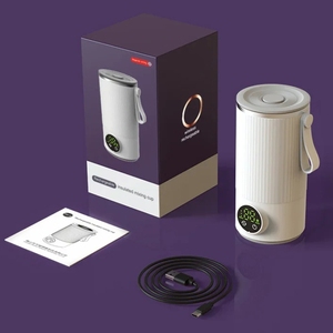 Chauffe-lait sans fil OEM, tasse chauffante et mélangeuse pour café/céréales, <span class=keywords><strong>bouteille</strong></span> 3000mAh - Product Image 5