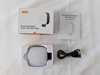 Mini lampe de téléphone rechargeable portable avec miroir LED pour selfie, maquillage, vidéoconférence pour iPhone Android