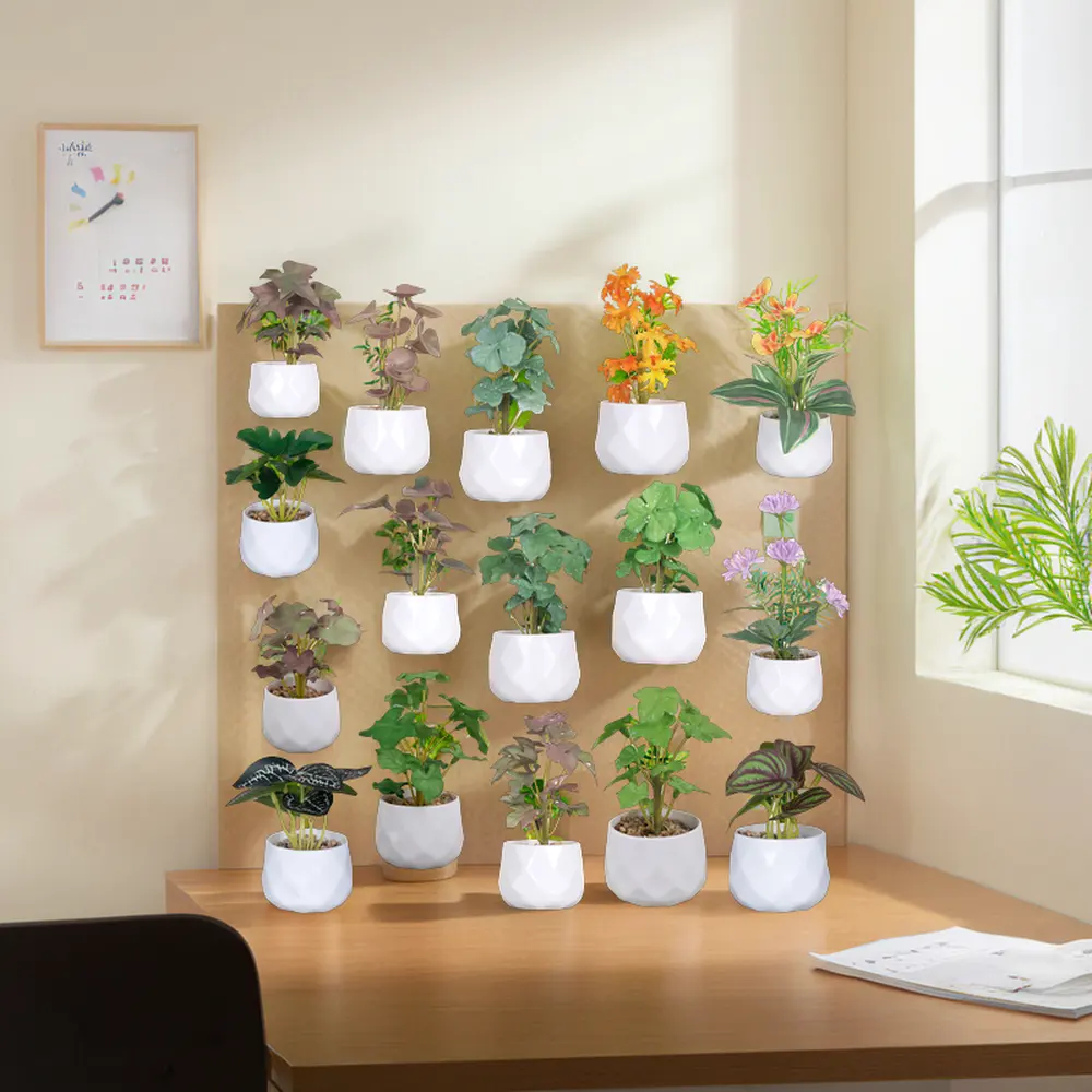 Маленький пластиковый горшок, бонсай, искусственные суккулентные и травяные растения для дома и офиса, декоративные искусственные цветы в горшках