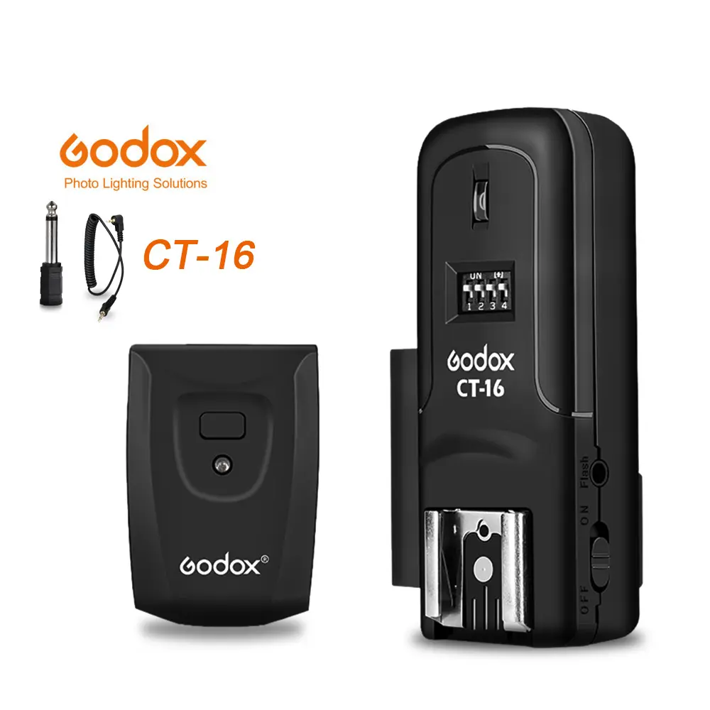 Godox CT-16 CT16 16 Channels Wireless Radio Flash Transmitter + Receiver CTR-16 Set for Pentax Studio Flash